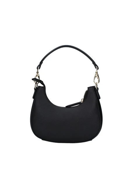 BORSA A SPALLA ZERO RE CON TRACOLLA AMOVIBILE DONNA NERO