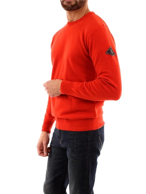 MAGLIA GIROCOLLO IN MISTO CASHMERE UOMO ARANCIO