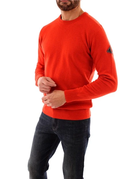 MAGLIA GIROCOLLO IN MISTO CASHMERE UOMO ARANCIO