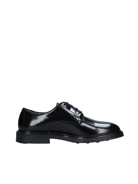 STRINGATE OXFORD IN PELLE ABRASIVATA UOMO NERO