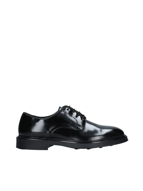 STRINGATE OXFORD IN PELLE ABRASIVATA UOMO NERO