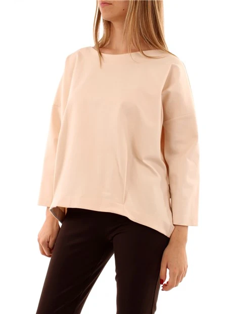 BLUSA CON SCOLLO A BARCHETTA DONNA BIANCO