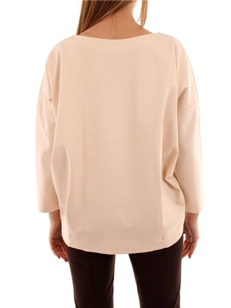 BLUSA CON SCOLLO A BARCHETTA DONNA BIANCO