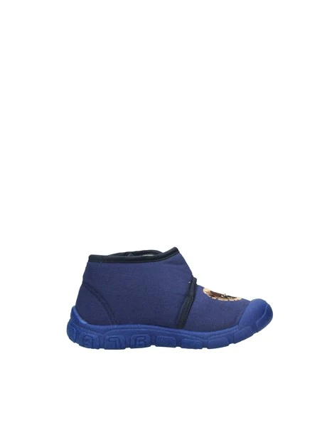 PANTOFOLE LEONE CON STRAPPO BAMBINO BLU