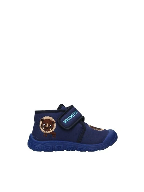 PANTOFOLE LEONE CON STRAPPO BAMBINO BLU