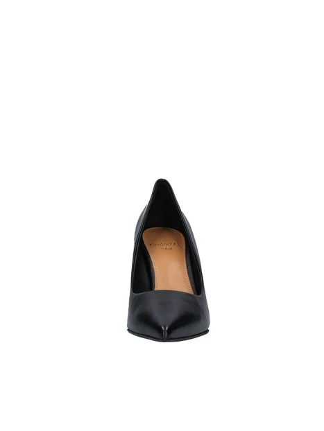 Sam Edelman Décolleté Donna Doran – Tacco 100mm, Punta Aperta, Cinturino Caviglia, Pelle Eco-goffrata, Nero, 38 EU