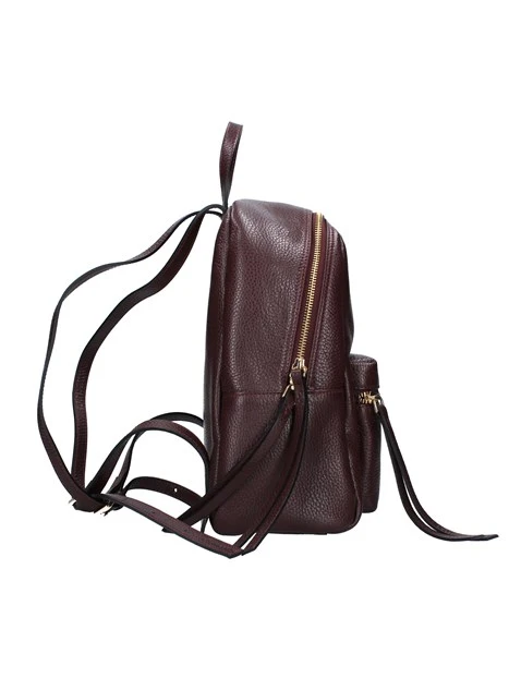 ZAINO IN PELLE CON SPALLACCI SOTTILI DONNA BORDEAUX