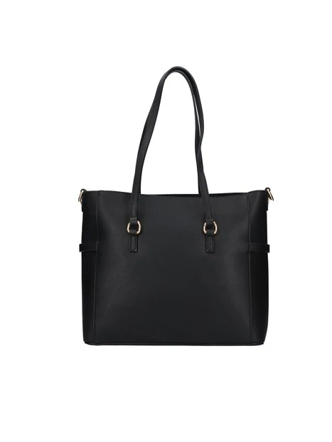 BORSA A SPALLA LADY SHOPPING IN ECOPELLE DONNA NERO