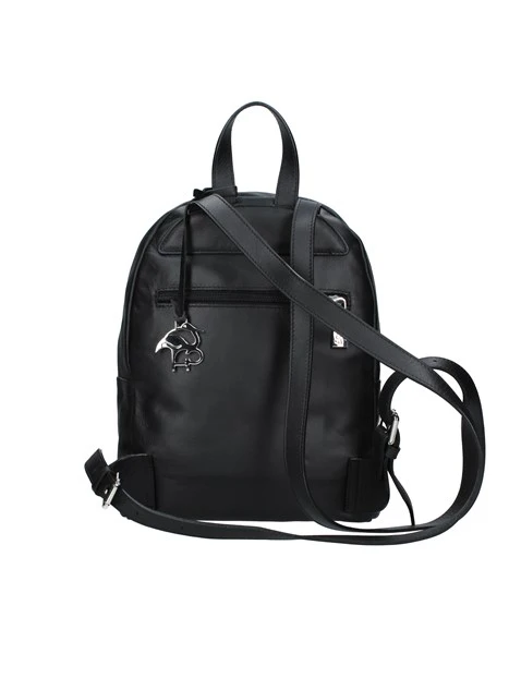 ZAINO CON DUE TASCHE ESTERNE DONNA NERO