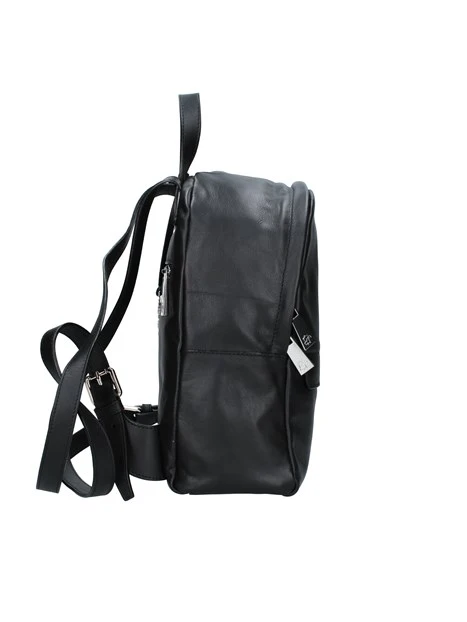 ZAINO CON DUE TASCHE ESTERNE DONNA NERO