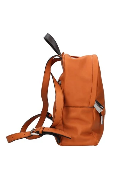 ZAINO IN PELLE CON DUE TASCHE ESTERNE DONNA ARANCIO