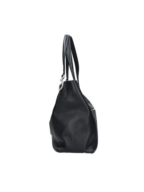 BORSA SHOPPING CON TRAMA MARTELLATA DONNA NERO