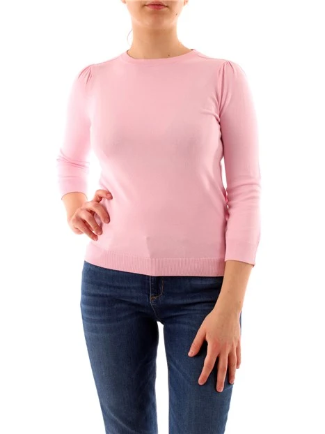 MAGLIA GIROCOLLO IN FILATO DI VISCOSA DONNA ROSA