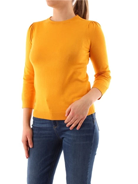 MAGLIA GIROCOLLO IN FILATO DI VISCOSA DONNA GIALLO