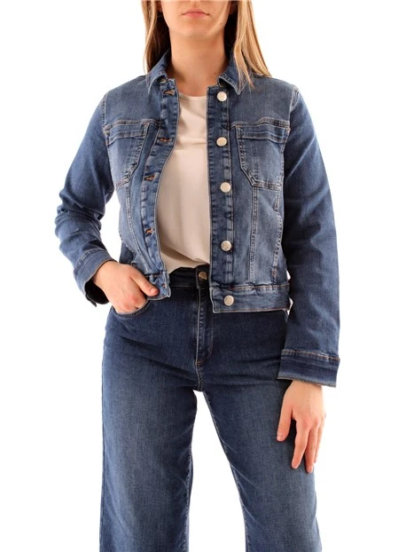 GIACCA CORTA IN DENIM DONNA BLU