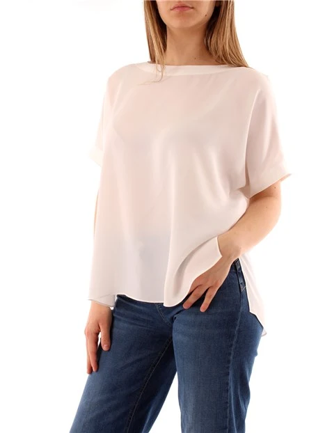 BLUSA A MANICHE CORTE DONNA BIANCO