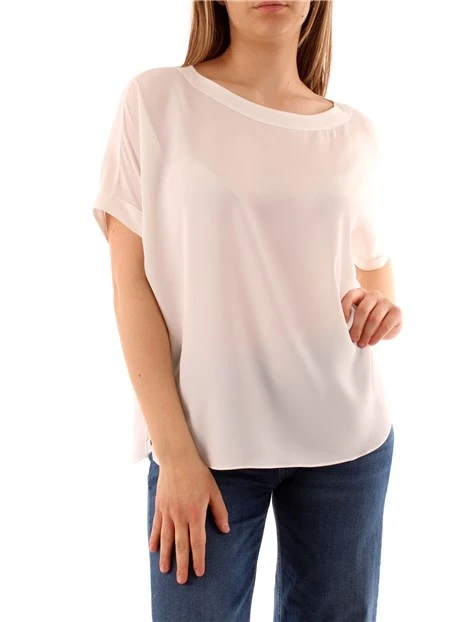 BLUSA A MANICHE CORTE DONNA BIANCO