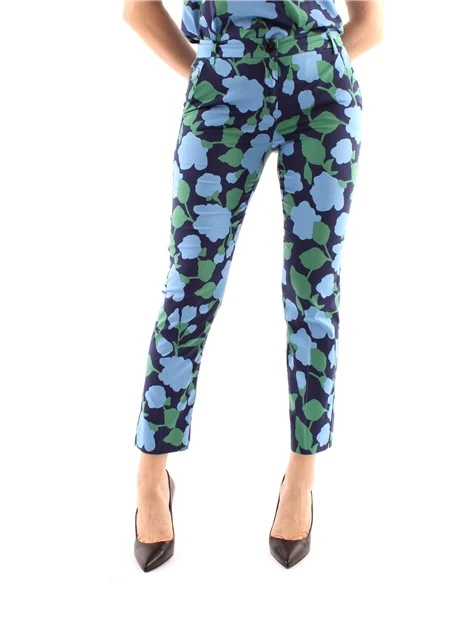 PANTALONI CROPPED A FANTASIA DONNA BLU