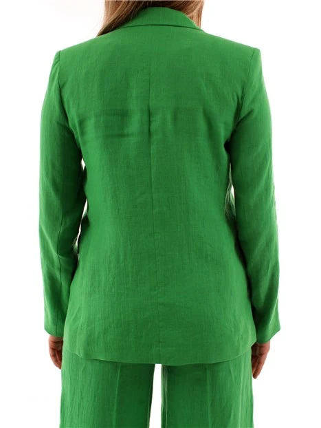 GIACCA BLAZER IN LINO DONNA VERDE SMERALDO