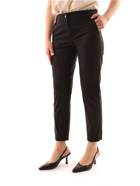 PANTALONI CHINO IN COTONE DONNA NERO