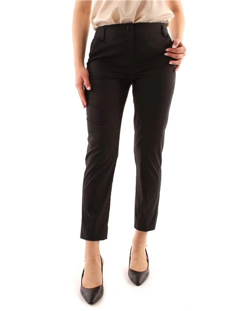 PANTALONI CHINO IN COTONE DONNA NERO