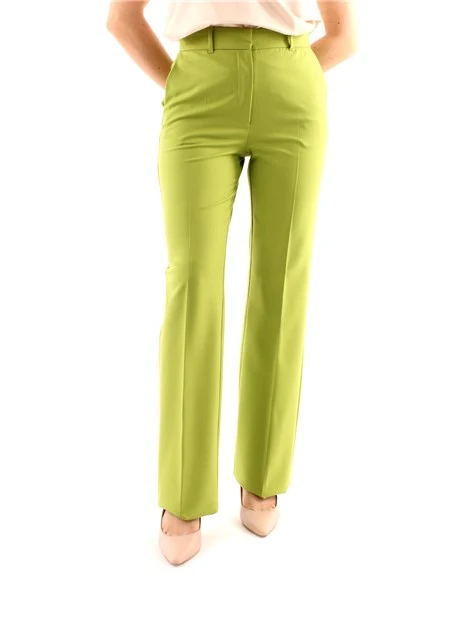 PANTALONI PALAZZO IN TESSUTO STRETCH DONNA VERDE