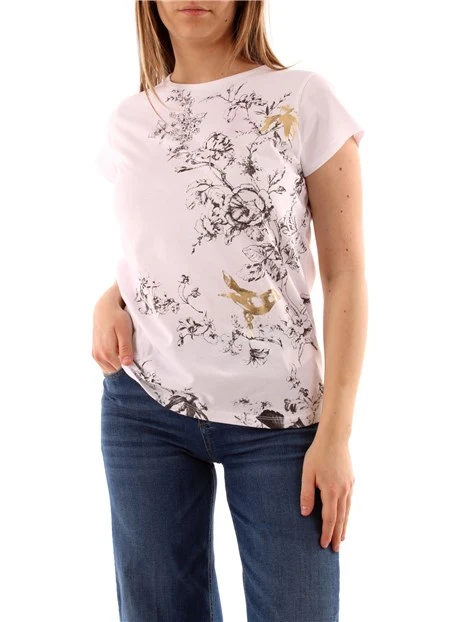 T-SHIRT MANICA CORTA CON STAMPA DONNA BIANCO