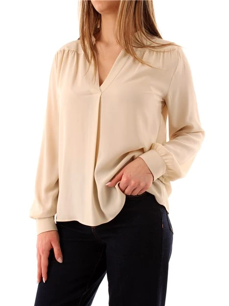 BLUSA IN MISTO SETA DONNA ECRU