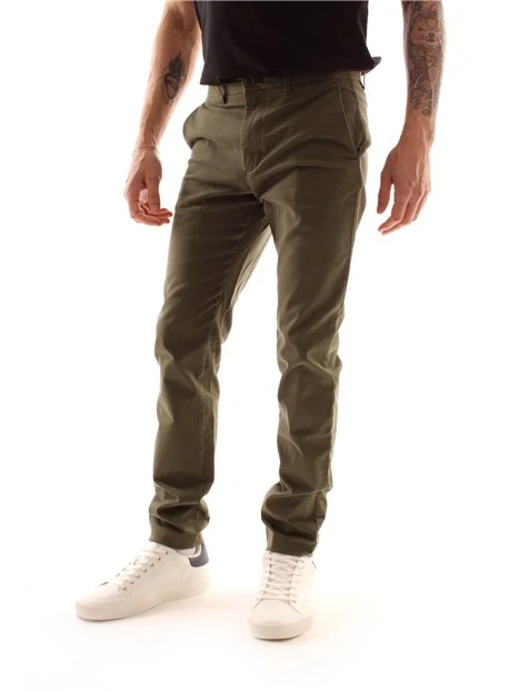 PANTALONI CHINO SLIM FIT UOMO VERDE