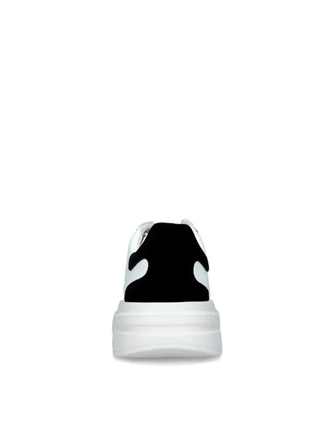 SNEAKERS PLATFORM CON LOGHI ELBA CARRYOVER UOMO BIANCO NERO