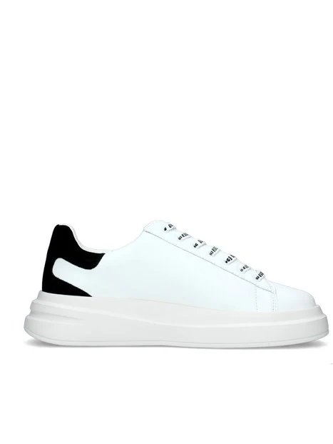 SNEAKERS PLATFORM CON LOGHI ELBA CARRYOVER UOMO BIANCO NERO