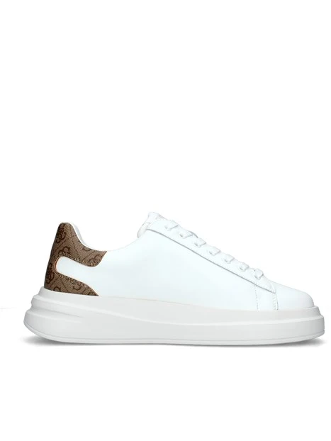 SNEAKERS PLATFORM CON LOGHI ELBA CARRYOVER UOMO BIANCO BEIGE