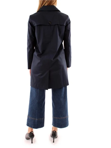 TRENCH MONOPETTO DONNA BLU