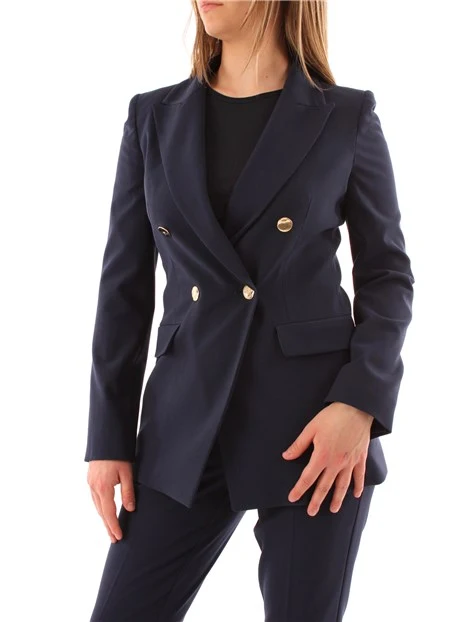 GIACCA BLAZER DOPPIOPETTO IN TELA DONNA BLU