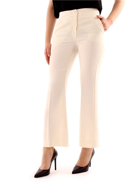 PANTALONI A ZAMPA ART.365 DONNA BIANCO