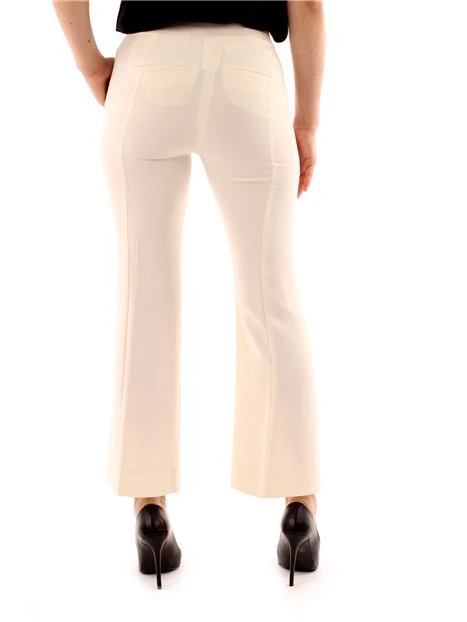 PANTALONI A ZAMPA ART.365 DONNA BIANCO