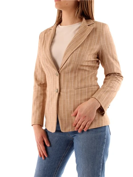 GIACCA BLAZER GESSATA DONNA BEIGE