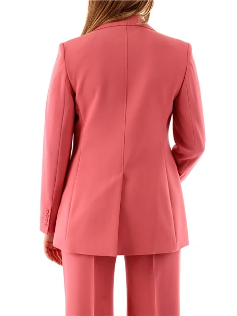 GIACCA BLAZER DOPPIOPETTO IN CREPE DONNA ROSA SCURO