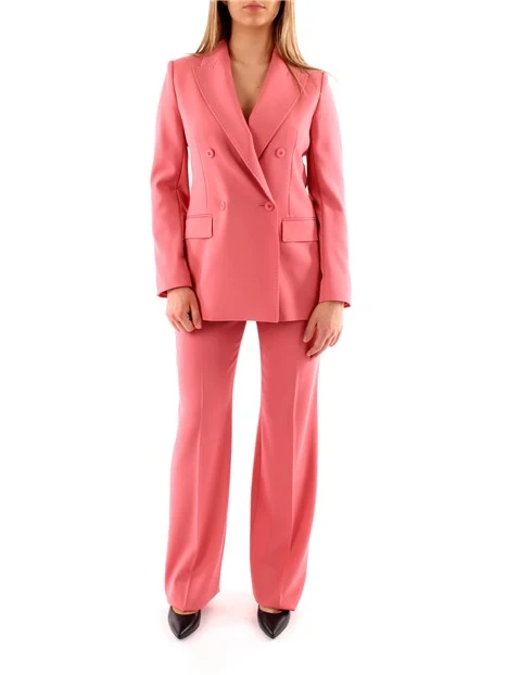 GIACCA BLAZER DOPPIOPETTO IN CREPE DONNA ROSA SCURO