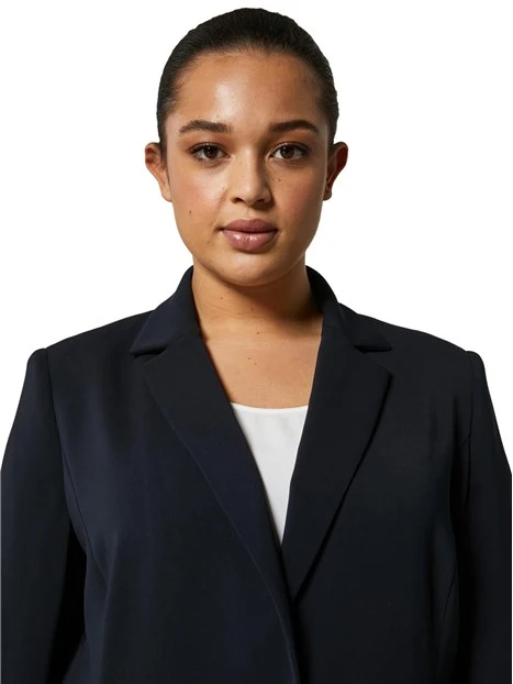 GIACCA BLAZER CON TASCHE LATERALI MONOPETTO DONNA BLU