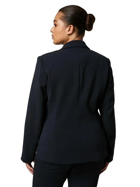 GIACCA BLAZER CON TASCHE LATERALI MONOPETTO DONNA BLU