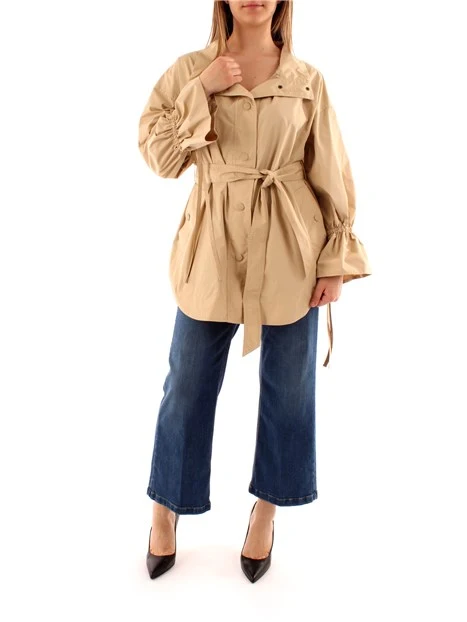 TRENCH ANTIGOCCIA CON CINTURA DONNA BEIGE