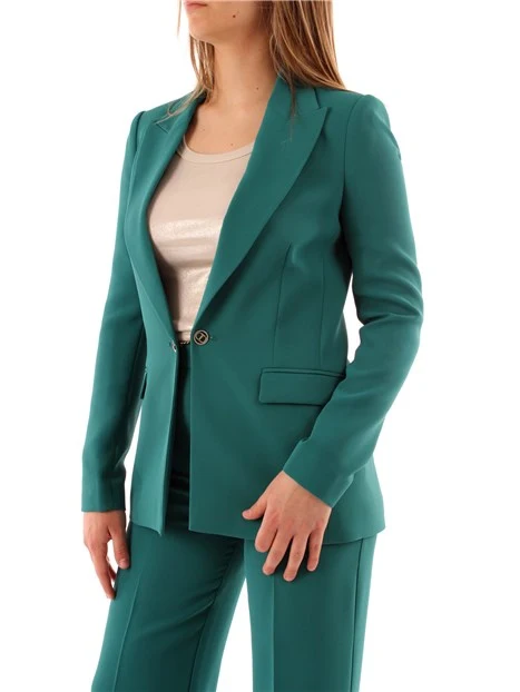 GIACCA BLAZER CON CHIUSURA GIOIELLO DONNA VERDE