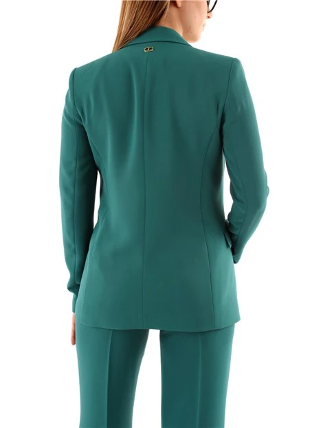 GIACCA BLAZER CON CHIUSURA GIOIELLO DONNA VERDE