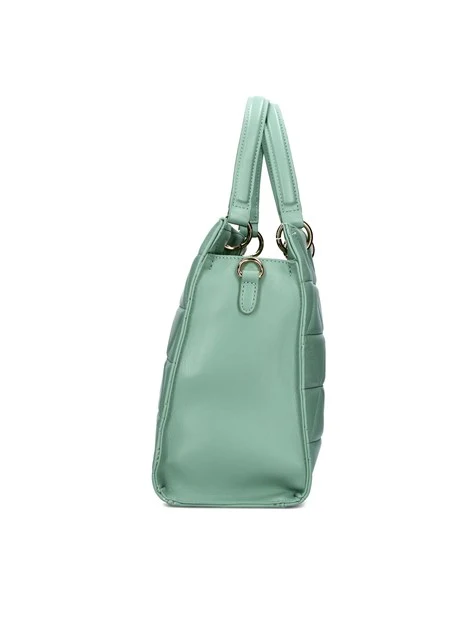 BORSA A MANO CON TRAMA A TRIANGOLI E TRACOLLA CARNABY DONNA VERDE