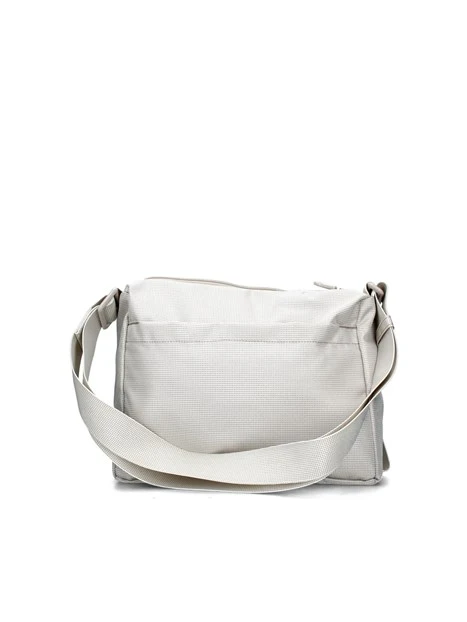 BORSA A TRACOLLA MD20 CON DOPPIE TASCHE DONNA BIANCO