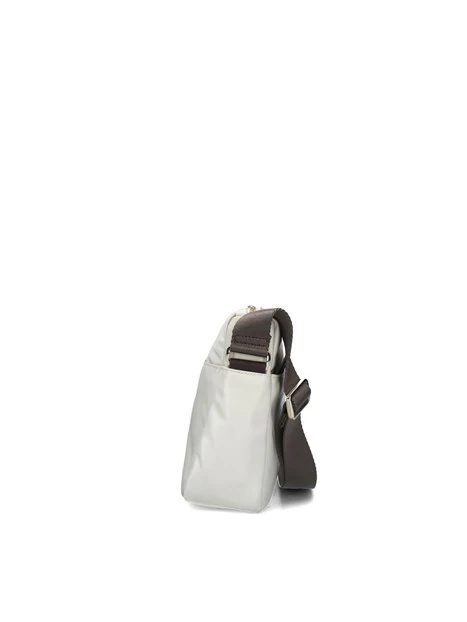 BORSA A TRACOLLA HUNTER CON TRE TASCHE ESTERNE DONNA ECRU MARRONE