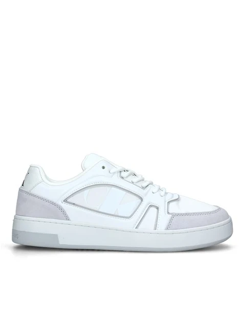 SNEAKERS BASSE CON LOGHI BASKET CUPSOLE UOMO BIANCO GRIGIO