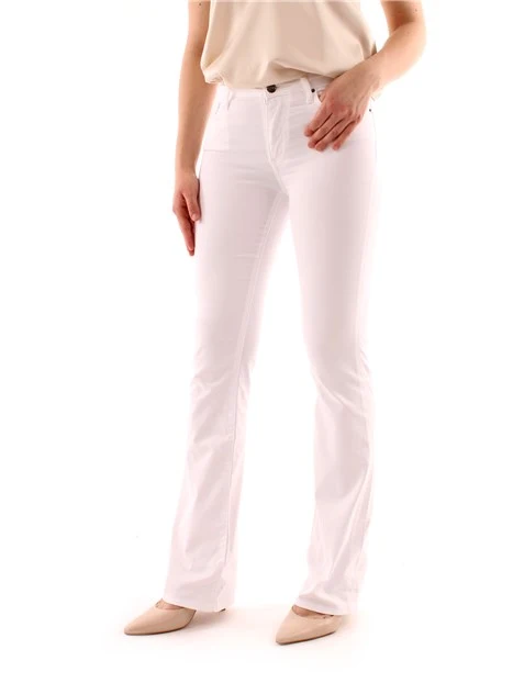 JEANS A ZAMPA DONNA BIANCO