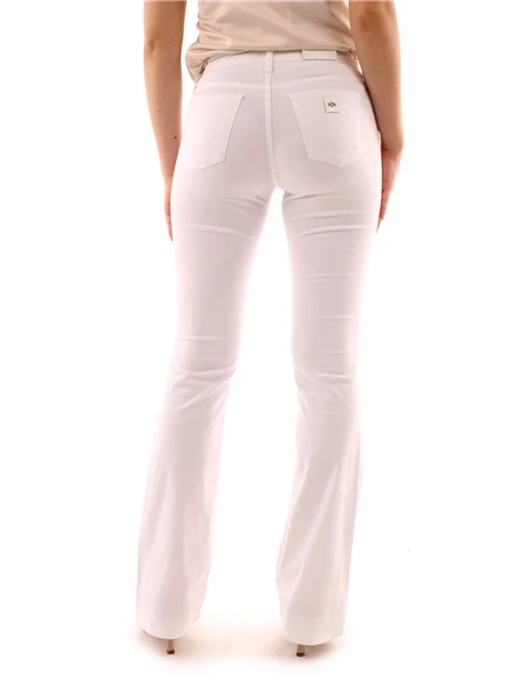 JEANS A ZAMPA DONNA BIANCO